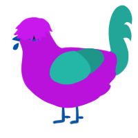 (unnamed), a amethyst and turquoise chicken