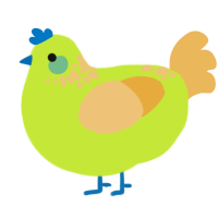 (unnamed), a lime and honey chicken with a neck-speckle pattern