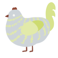 Ew Ew Ew Ugly, a mist and lemon chicken with a bar pattern