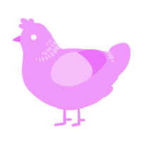 (unnamed), a lavender chicken with a neck-band pattern