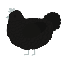 (unnamed), a sable and black chicken with a lace pattern