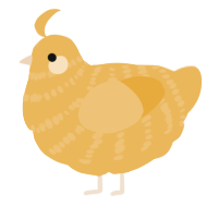 A honey chicken with a bar pattern