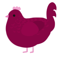 (unnamed), a maroon chicken with a half-lace pattern