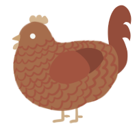 Beige Sweater Mom, a brown and russet chicken with a lace pattern