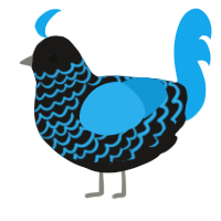 (unnamed), a sable and sky chicken with a lace pattern
