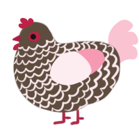 (unnamed), a bark and rose chicken with a lace pattern