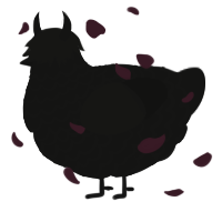Sha Doh, a black chicken with a lace pattern