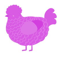Orchi, a orchid chicken with a lace pattern