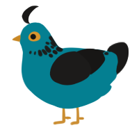 A sea and sable chicken with a neck-speckle pattern