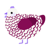 (unnamed), a white and wine chicken with a lace pattern