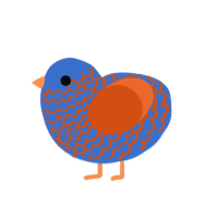 A gold and sky chicken with a lace pattern