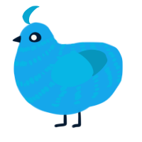 Sink II, a sky and cerulean chicken with a bar pattern