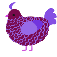 (unnamed), a wine and blurple chicken with a lace pattern