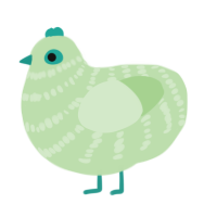 Gluppy XXY, a gluppy chicken with a bar pattern