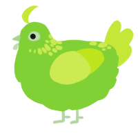 (unnamed), a grass and lime chicken with a neck-speckle pattern