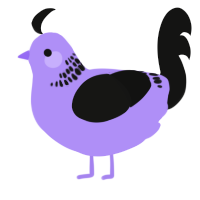 (unnamed), a lilac and black chicken with a neck-band pattern