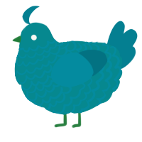 (unnamed), a teal and sea chicken with a lace pattern