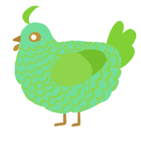 (unnamed), a spring and grass chicken with a lace pattern