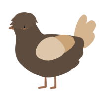 (unnamed), a bark and beige chicken