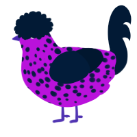 (unnamed), a amethyst and tumblr chicken with a speckle pattern