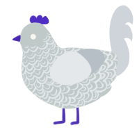 Nostalgic Memory, a silver and mist chicken with a double-lace pattern