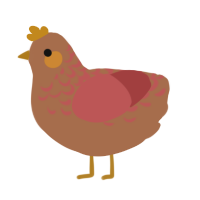 (unnamed), a brown and red chicken with a half-lace pattern