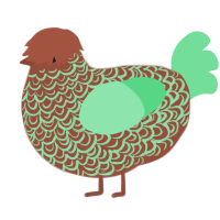 (unnamed), a russet and spring chicken with a double-lace pattern