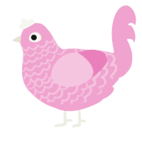 (unnamed), a pink chicken with a lace pattern
