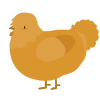 (unnamed), a orange chicken with a head pattern