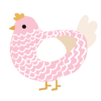 Minnesota Sushi, a rose and cream chicken with a lace pattern