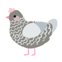 (unnamed), a ash and mist chicken with a lace pattern