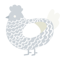 (unnamed), a mist and white chicken with a lace pattern