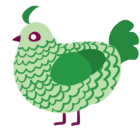 (unnamed), a gluppy and viridian chicken with a lace pattern