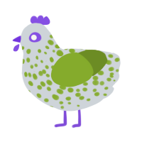 (unnamed), a mist and chartreuse chicken with a speckle pattern
