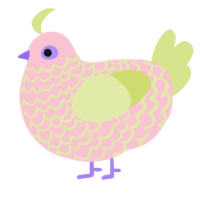 Salmon Pastel, a rose and lemon chicken with a lace pattern