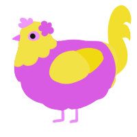 (unnamed), a orchid and yellow chicken with a head pattern
