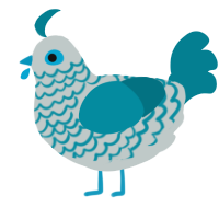 A silver and sea chicken with a lace pattern