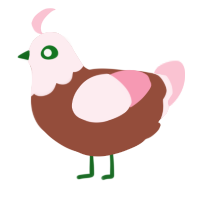 (unnamed), a russet and rose chicken with a head pattern