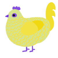 lemon zest, a lemon and yellow chicken with a lace pattern