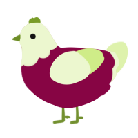 baby, a maroon and apple chicken with a head pattern
