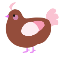 girl, a russet and rose chicken