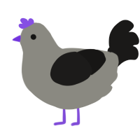 A ash and sable chicken