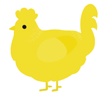 Mustarrd, a yellow chicken with a neck-band pattern