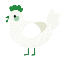 (unnamed), a white chicken with a lace pattern
