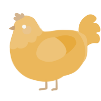 cake batter, a honey chicken with a head pattern