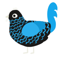 (unnamed), a sable and sky chicken with a lace pattern