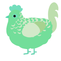 (unnamed), a spring and gluppy chicken with a half-lace pattern
