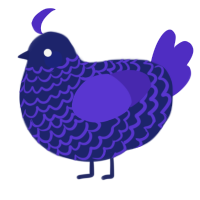 1 mod navy xxx, a navy and indigo chicken with a lace pattern