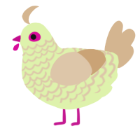 (unnamed), a apple and beige chicken with a lace pattern
