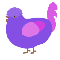 (unnamed), a blurple and orchid chicken